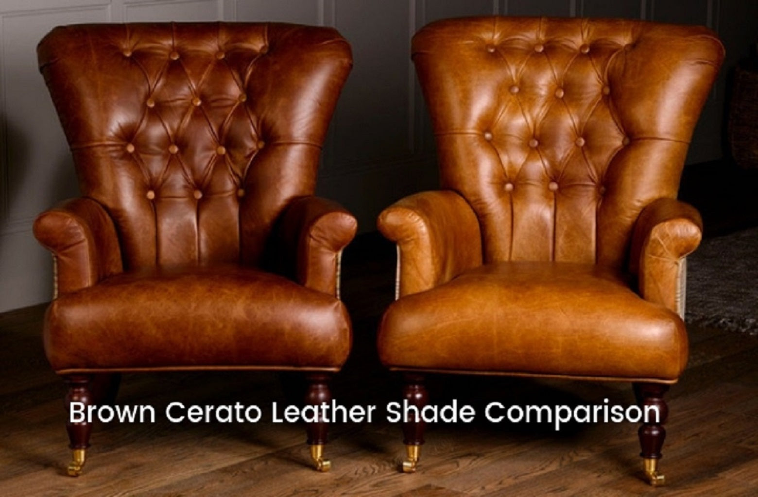 Brown Cerato Leather Castello Dining Chair